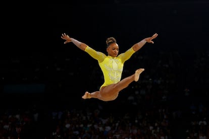 La brasileña Rebeca Andrade, el pasado día 1 en los Juegos de París.