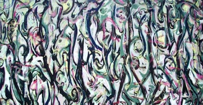 Detalle de la obra de Jackson Pollock, 'Mural'.