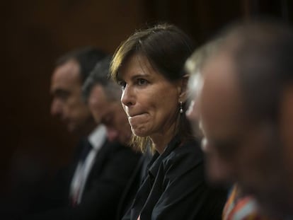 Victoria &Aacute;lvarez este lunes en el Parlament.