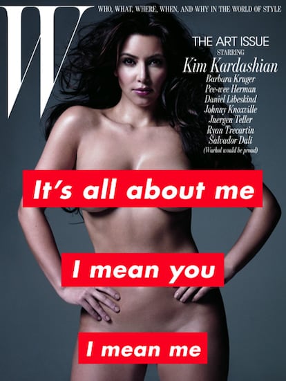 Kim Kardashian para W cubierta únicamente por el titular.