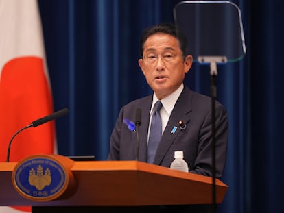 Fumio Kishida, durante una rueda de prensa este jueves en Tokio.