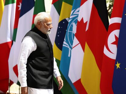 Modi, el viernes en la cumbre del G-7 en Italia.