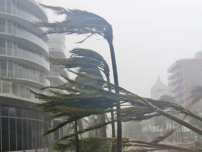 Los efectos del huracán Irma a su llegada a Miami.