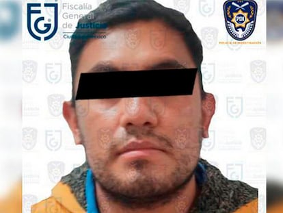 Pedro "N", tras ser detenido por la policía de Ciudad de México.