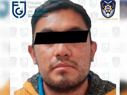 Pedro "N", tras ser detenido por la policía de Ciudad de México.