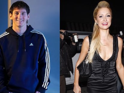 Leo Messi y Paris Hilton.