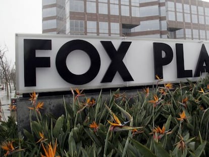 Cartel del Fox plaza en Los &Aacute;ngeles, California Estados Unidos.
