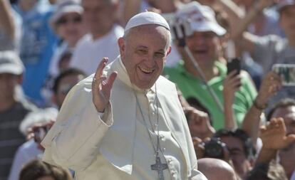 O papa Francisco, na praça de São Pedro do Vaticano.