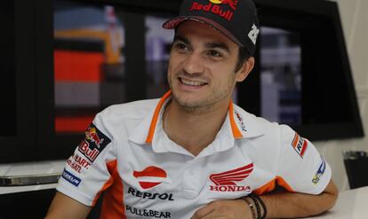 Pedrosa, durante la entrevista.