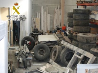 Algunas de las piezas intervenidas por la Guardia Civil.
