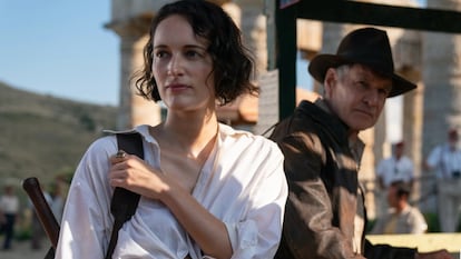 Phoebe Waller-Bridge y Harrison Ford, en 'Indiana Jones y el dial del destino'