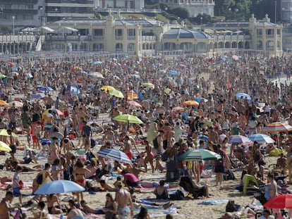 La playa de La Concha, en San Sebasti&aacute;n. 