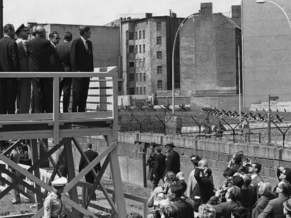 El presidente Kennedy durante su visita a Berlín en junio de 1963.