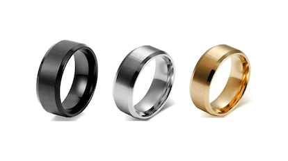 Pack de tres anillos para hombre con más de 1.300 valoraciones