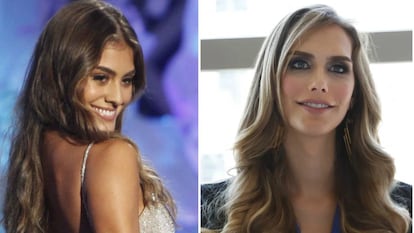 Miss Colombia 2018 Valeria Morales (l) and Spain’s Miss Universe candidate Ángela Ponce.
