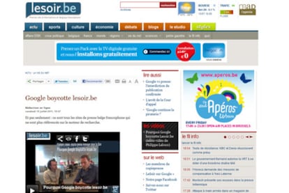 El periódico francófono <i>Le Soir</i> acusa en su sitio web a Google de boicot