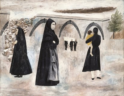 El cuadro 'Paisaje Italiano II: Europa' (1943-1944), de Ben Shahn, de la colección Walker Art Center.