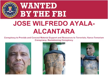 The FBI wanted poster for José Wilfredo Ayala. 