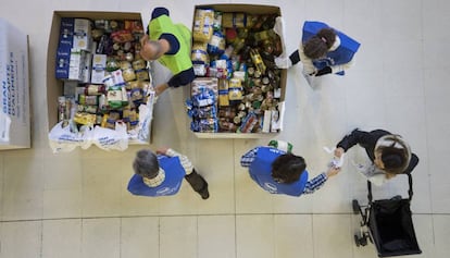 Recogida de alimentos en Barcelona.