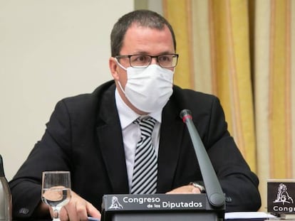 El secretario general de Industria y pyme, Raül Blanco, en el Congreso, este miércoles.
