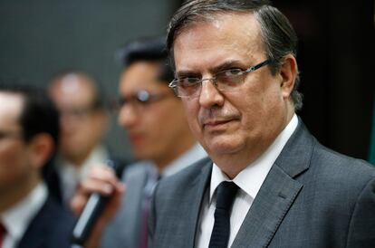 Marcelo Ebrard en El Paso (Texas), en 2019.