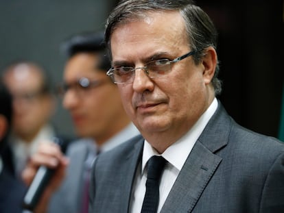 Marcelo Ebrard en El Paso (Texas), en 2019.