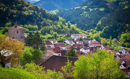 Pueblo de Isaba, en el valle del Roncal (Navarra).