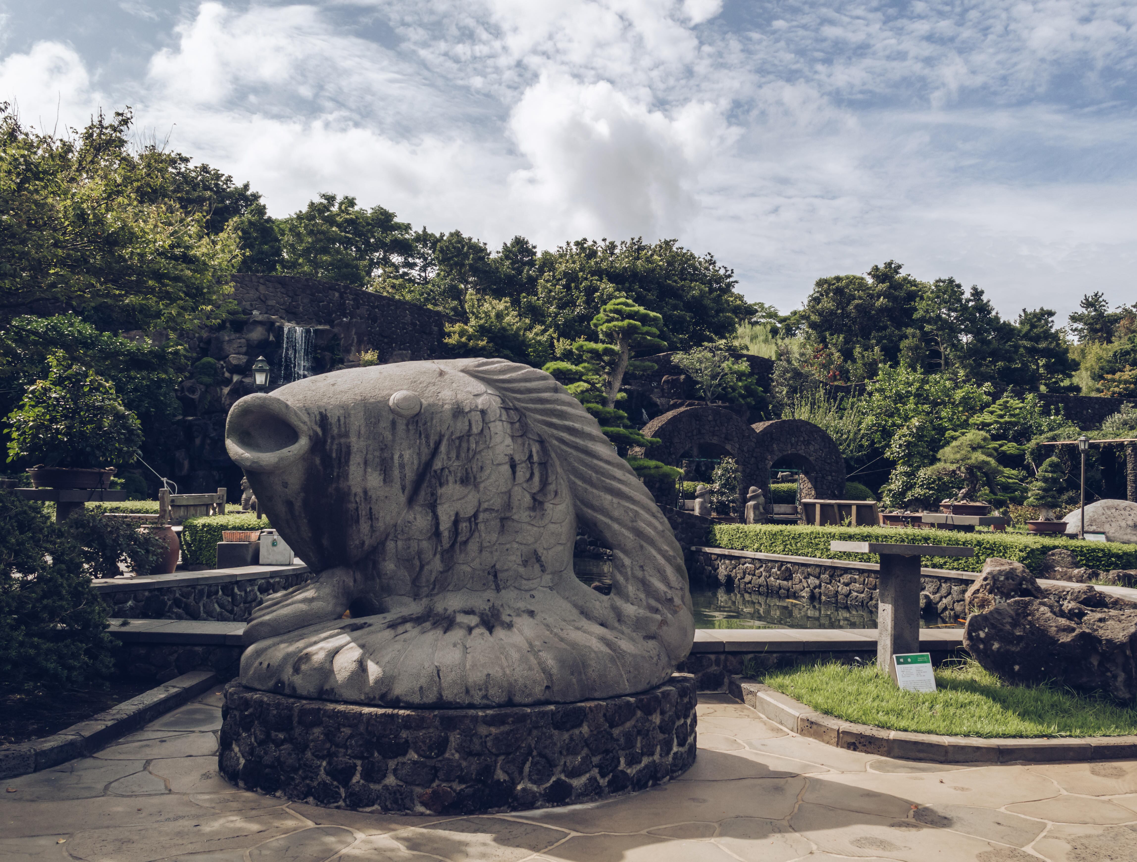 Una de las esculturas en el Spirited Garden de la isla de Jeju, en Corea del Sur.