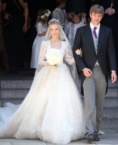 Ernesto de Hannover y Ekaterina Malysheva, tras contraer matrimonio en julio de 2017.