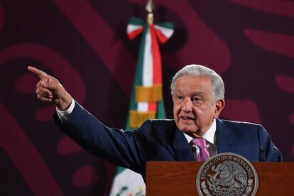 Andrés Manuel López Obrador en conferencia matutina