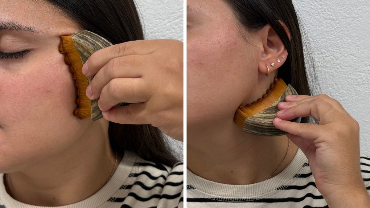 Los movimientos cortos y suaves son la clave de este masaje.