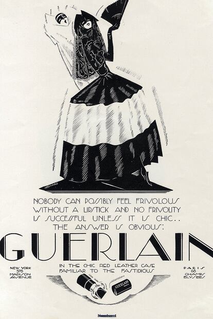 Campaña de publicidad de Guerlain para promocionar sus labiales y sus locales en Nueva York y París.
