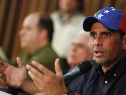 O líder da a oposição Henrique Capriles.