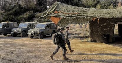 Maniobras militares del Ejercito en la zona de El Montseny, Barcelona.