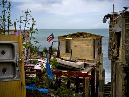 Viviendas destrozadas por el huracán en San Juan en 2017.