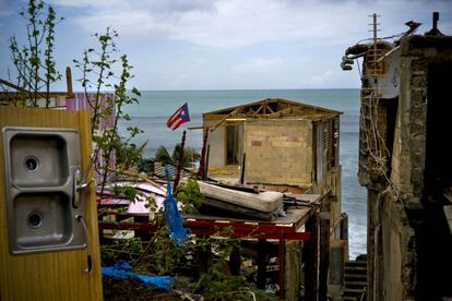 Viviendas destrozadas por el huracán en San Juan en 2017.
