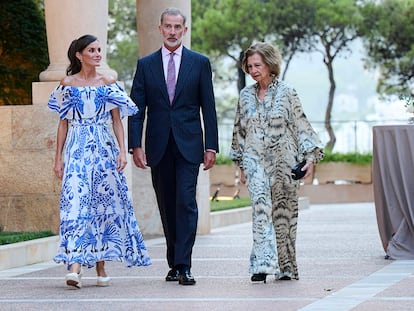 Felipe VI, Letizia y la reina Sofia en Marivent.