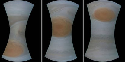 Imágenes de Júpiter difundidas por la NASA.