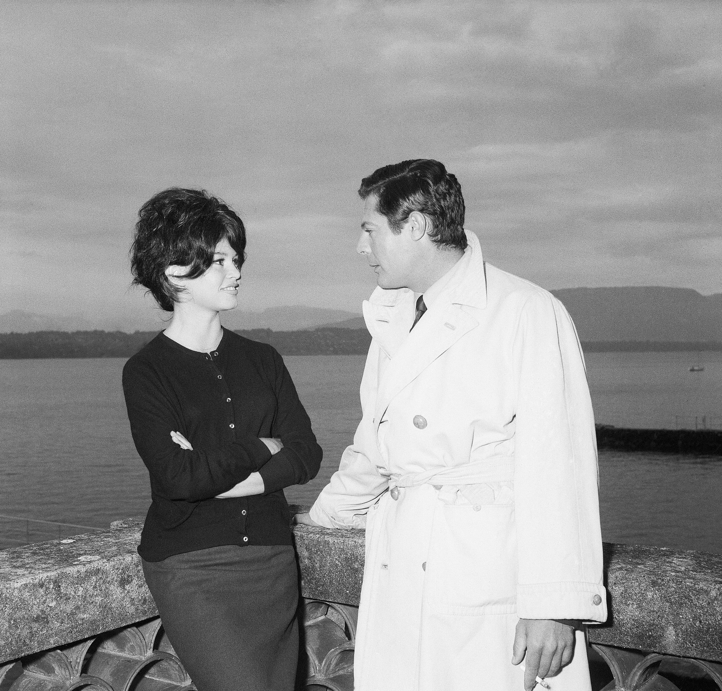 Marcello Mastroiani y Brigitte Bardot en 1961.