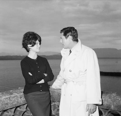 Marcello Mastroianni and Brigitte Bardot in 1961.