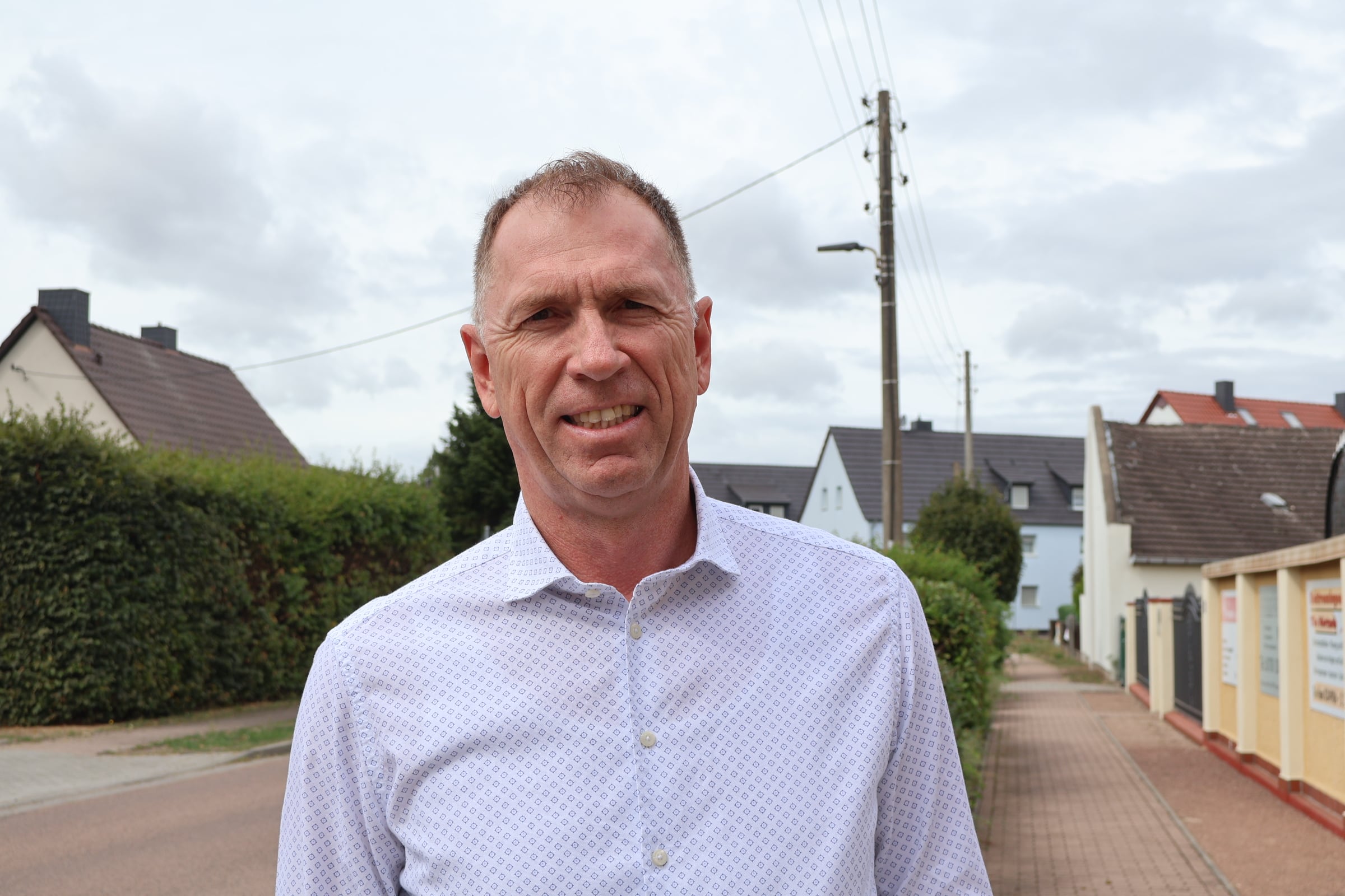 Tilo Hörtzsch, representante de la CDU en Raguhn-Jessnitz, el 4 de septiembre.