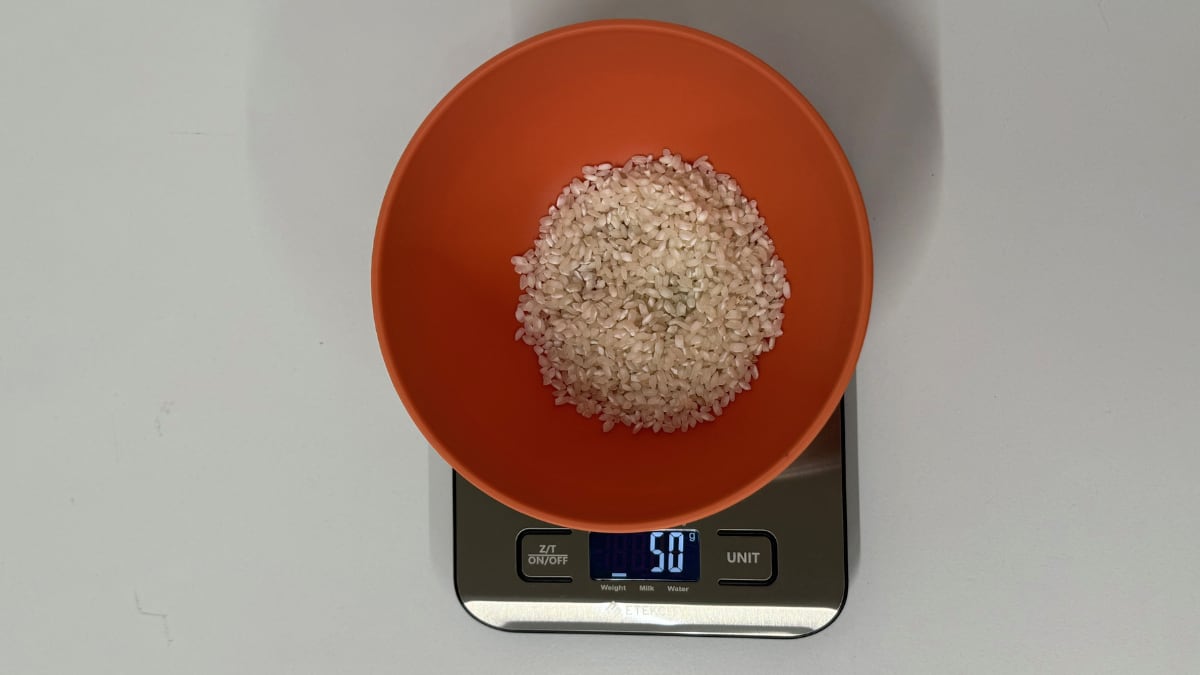 Prueba con la báscula de cocina de Etekcity.