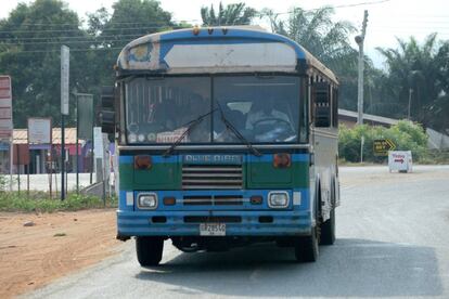 Imagen de archivo de un autobús en Acra.