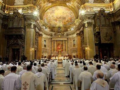 Jesuitas de todo el mundo reunidos en Roma durante la Congregación General que se celebra estos días.