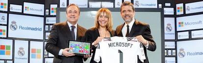 Presentación del acuerdo entre el Madrid y Microsoft