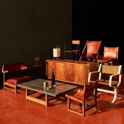 El catálogo de Darro se nutrió de muebles de creación propia y también de diseños de arquitectos. Suya es la mítica silla Riaza, de cuero y madera, que se podrá ver en la exposición.