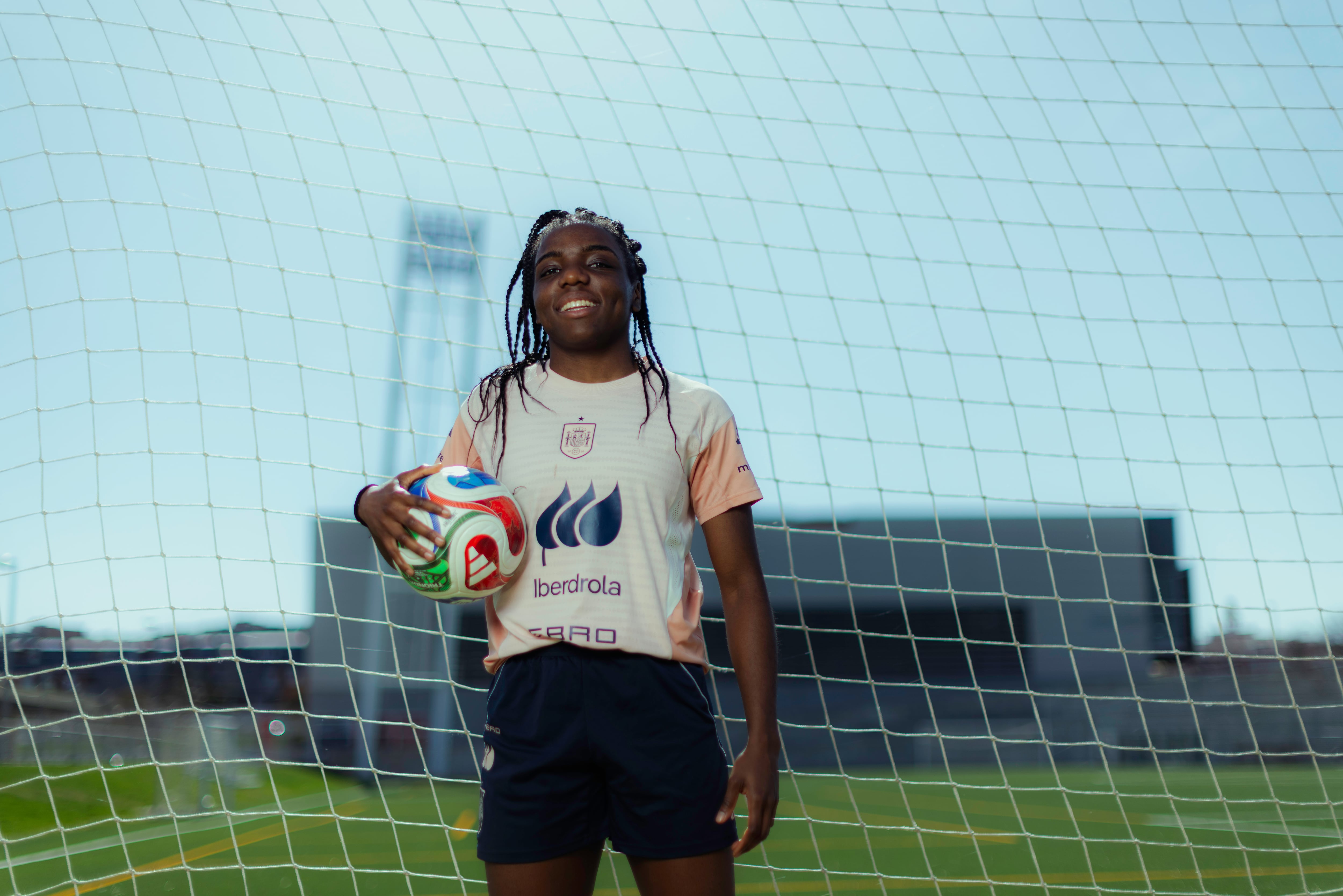 Edna Imade, jugadora de la selección española, el pasado viernes en la Ciudad del Fútbol de Las Rozas.