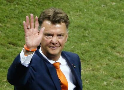 El entrenador holand&eacute;s Louis van Gaal, despu&eacute;s del partido ante Costa Rica.