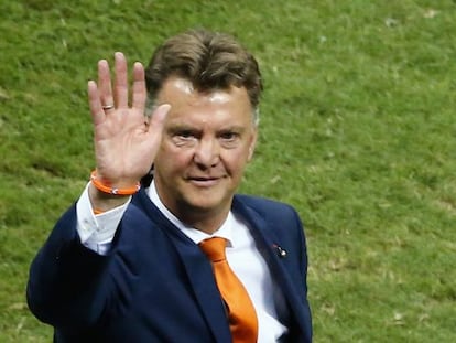 El entrenador holandés Louis van Gaal, después del partido ante Costa Rica.