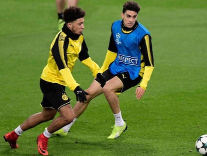 Bartra, en un entrenamiento con el Dortmund.